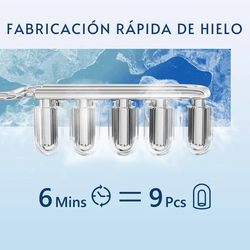 Máquina de Hielo Compacta – Rápida y Portátil para Encimera (NEGRO)