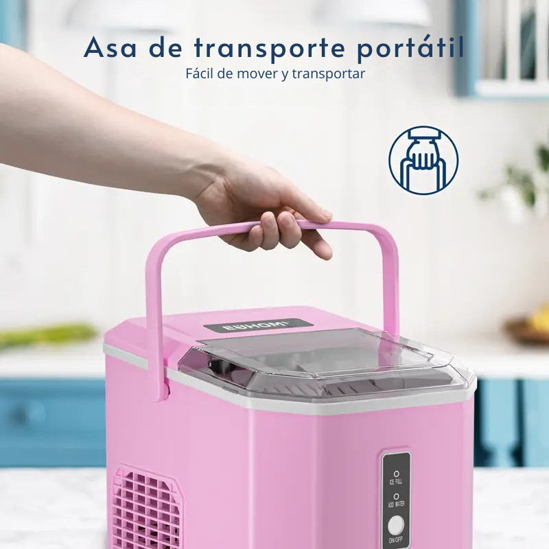 Máquina de Hielo Compacta – Rápida y Portátil para Encimera (NEGRO)